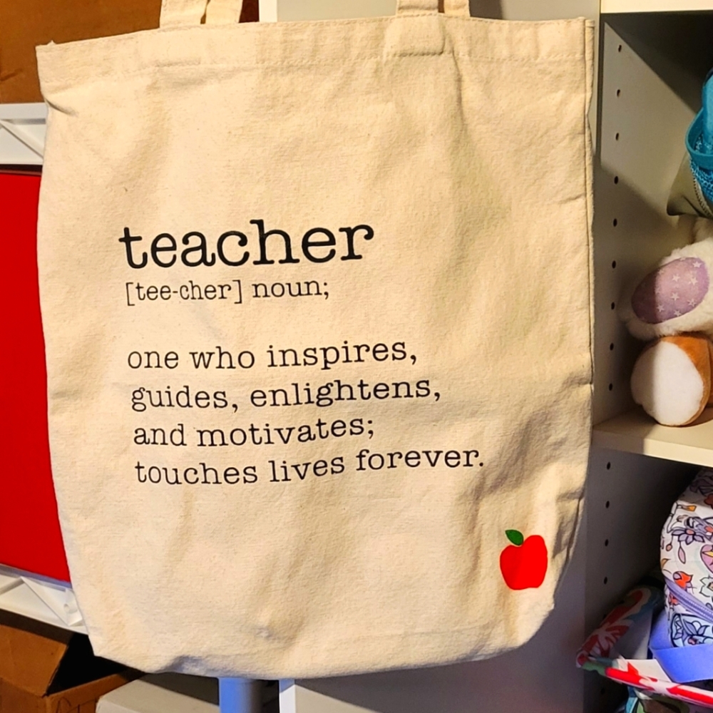 Canvas Teacher Tote